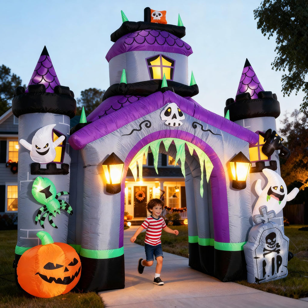 Giant 12.5 FT Halloween Inflatables Archway Outdoor Decorations R9957