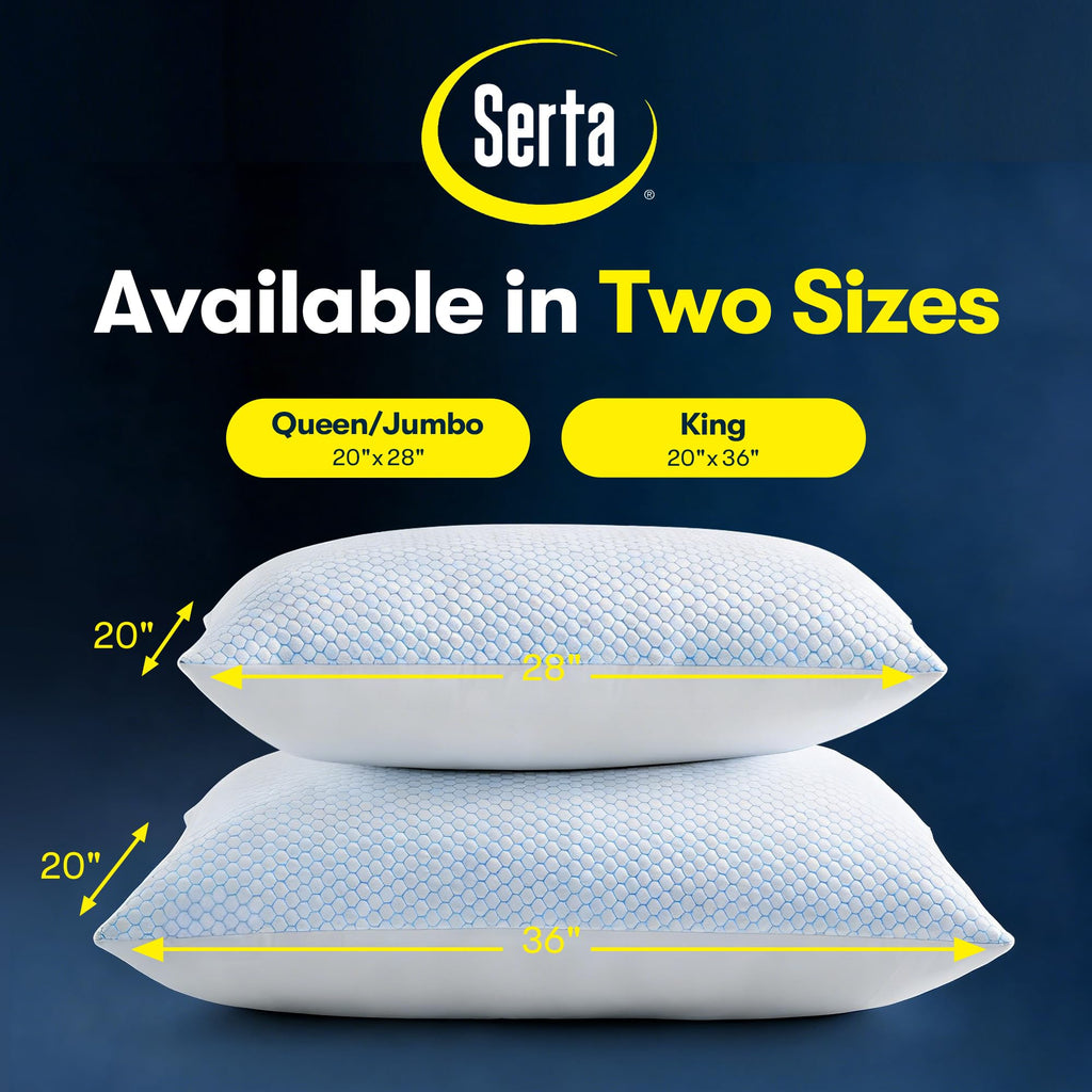 King Size Set of 2 Cooling Bed Pillows O18918