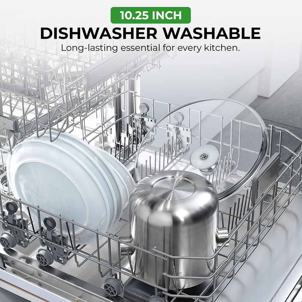 10.25 Inch Tempered Glass Lid with Stainless Steel Knob D67785