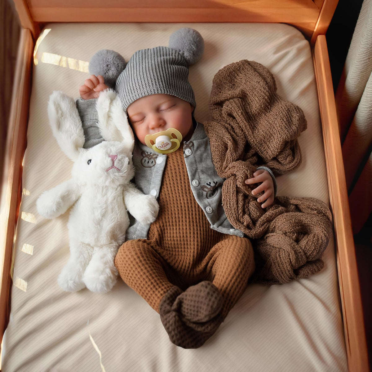 20 Inch Full Vinyl Closed-Eye Newborn Baby Doll Q95418