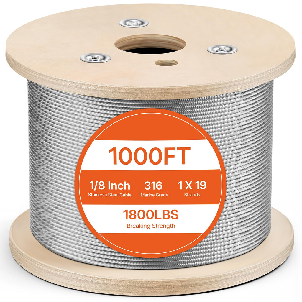 1/8 T316 Stainless Steel Cable 1000ft A6831