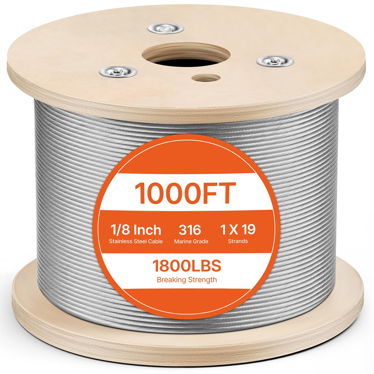 1/8 T316 Stainless Steel Cable 1000ft A6831