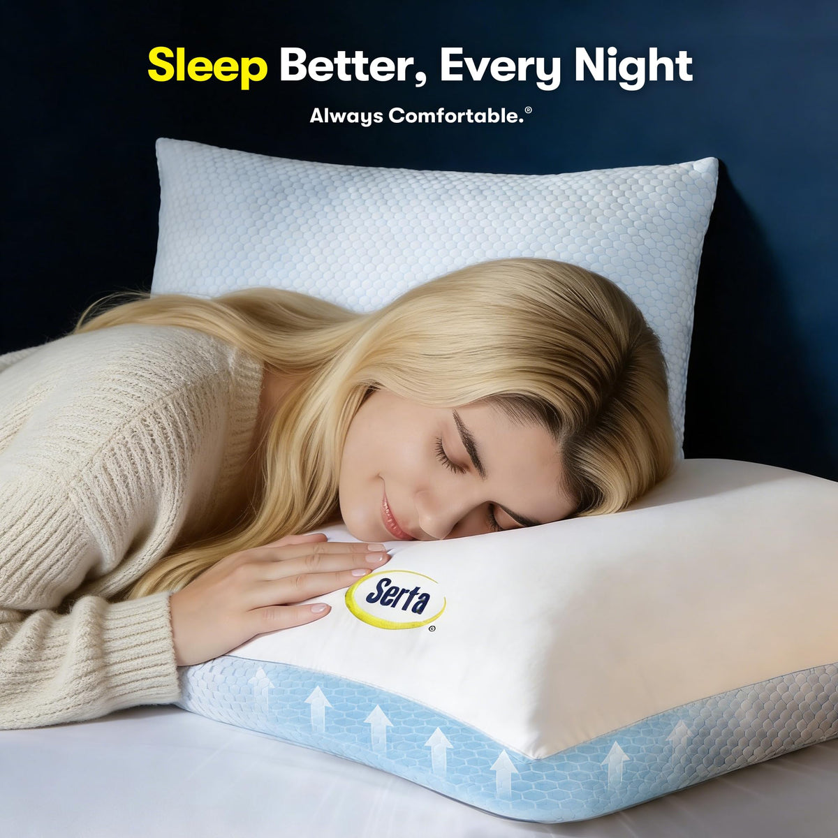 King Size Set of 2 Cooling Bed Pillows O18918