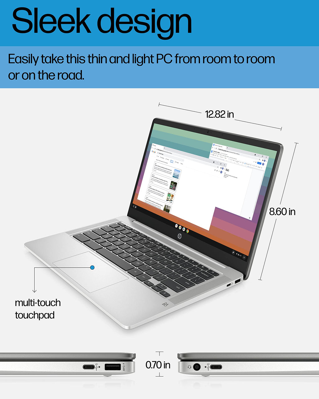 14" Chromebook, Intel Celeron N4120, 4 GB RAM, 64 GB SSD, Chrome OS I29747
