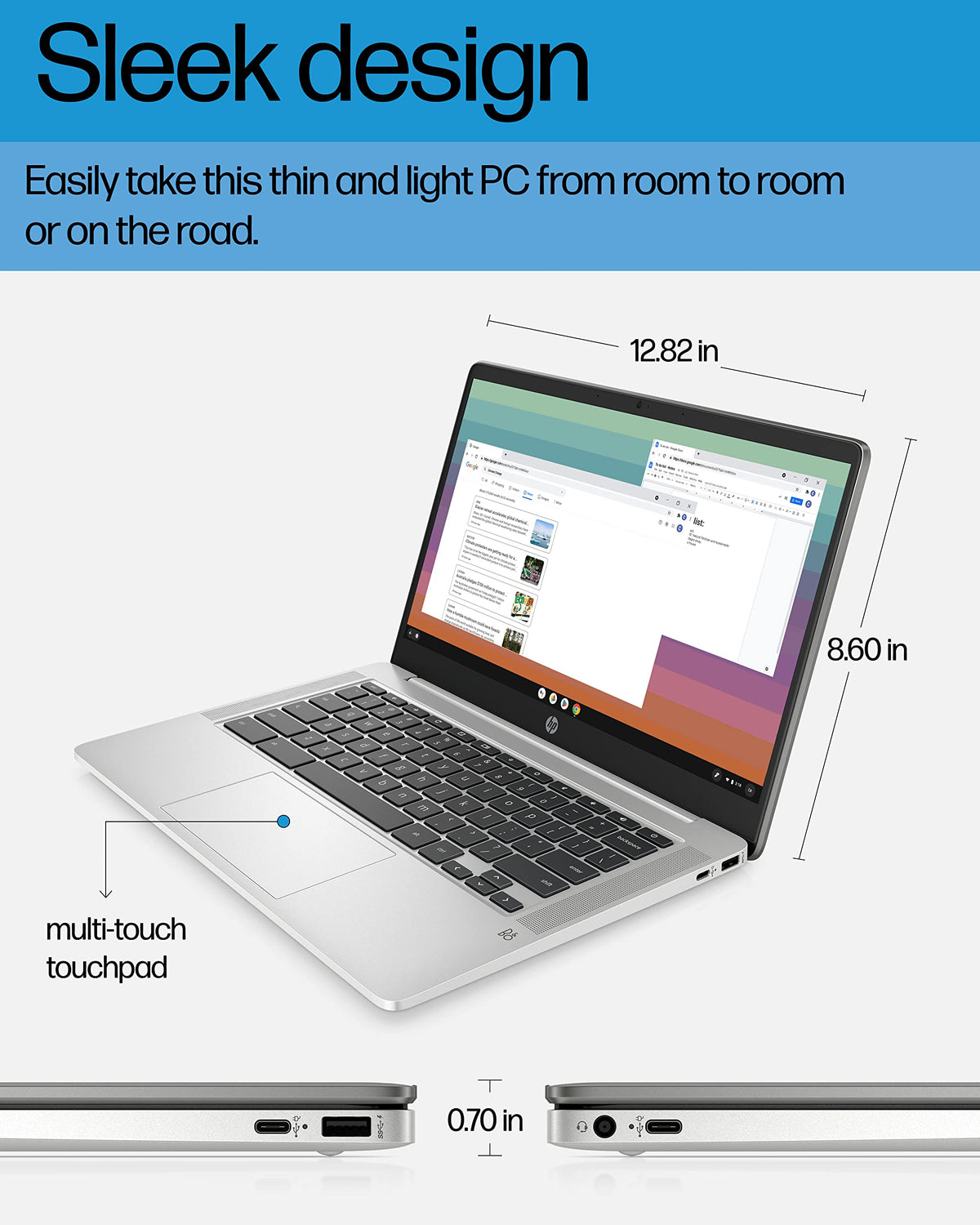 14" Chromebook, Intel Celeron N4120, 4 GB RAM, 64 GB SSD, Chrome OS I29747