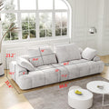Light Gray Velvet Upholstered Sofa Bed U557