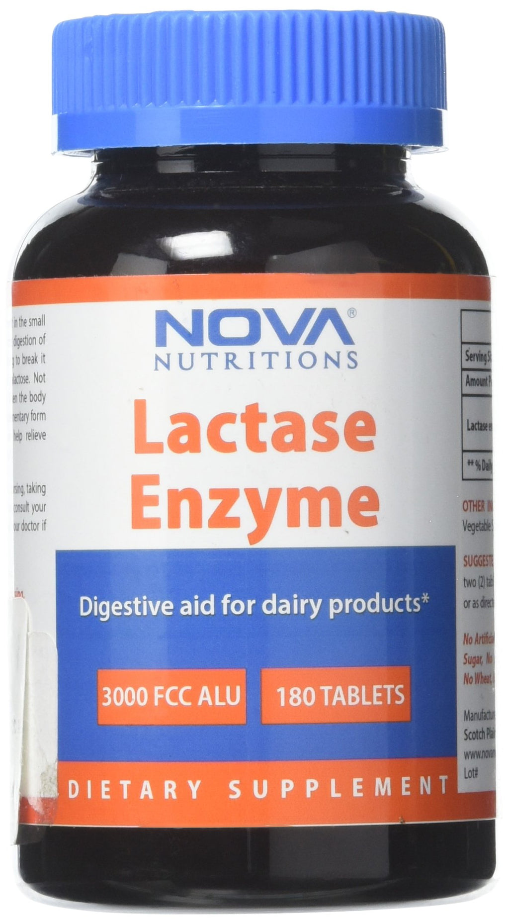 Lactase Enzyme 3000 FCC 180 Tablets V534