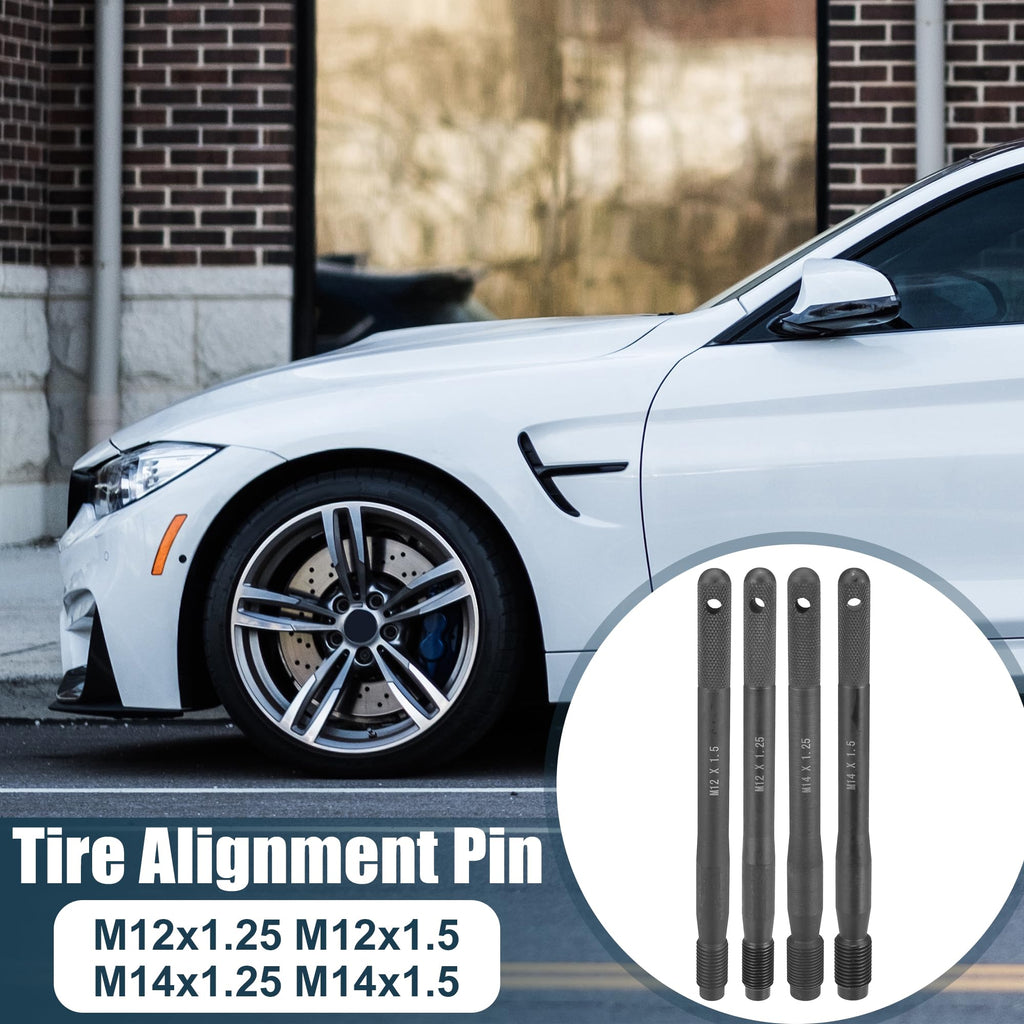 Black Carbon Steel Wheel Hangers Alignment Pin Tire Studs Tool 8pcs Y449311