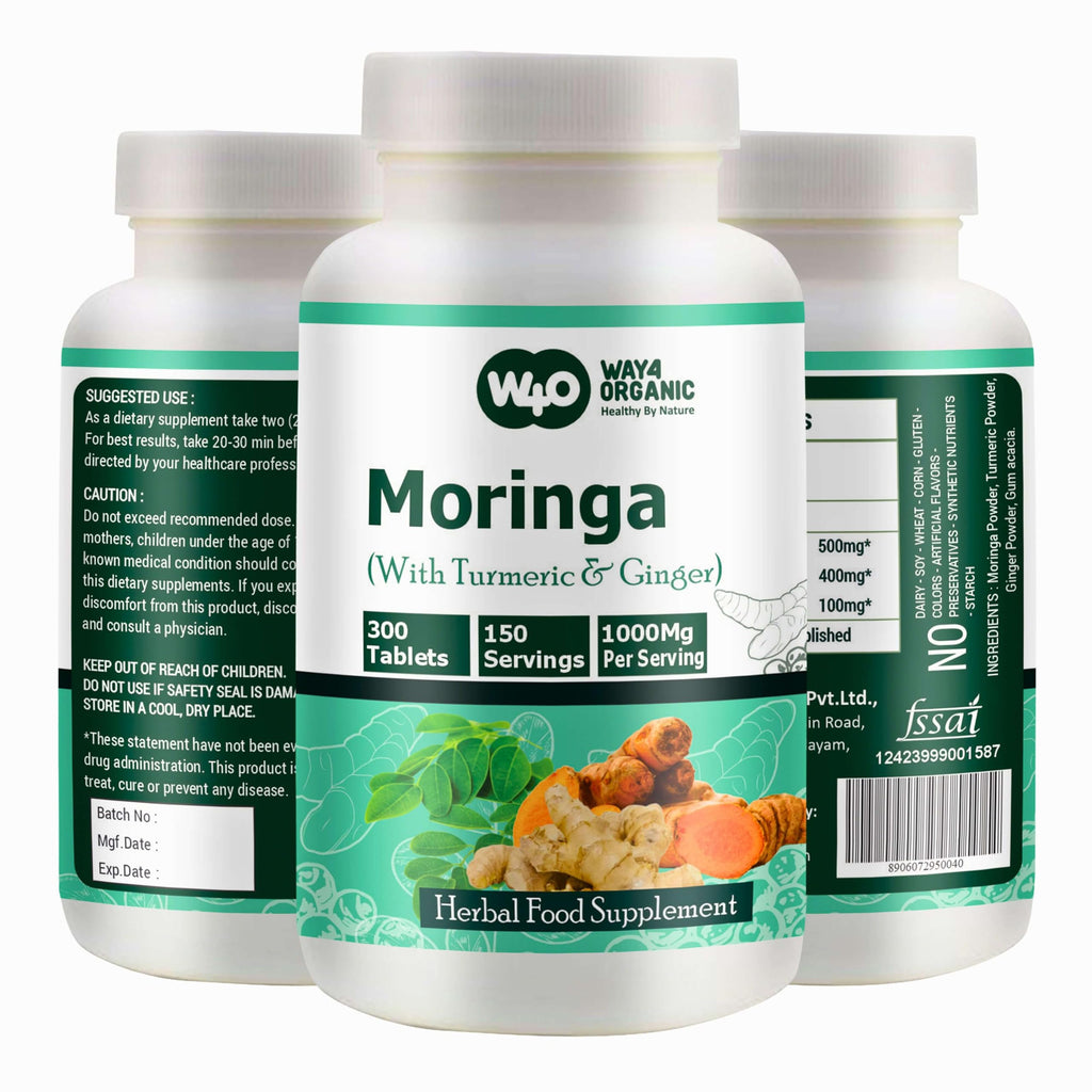 Moringa Tablets with Turmeric and Ginger, 300 Pills, 1000 Mg Z536037
