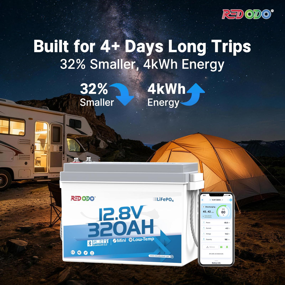 12V 320Ah LiFePO4 Battery Q910