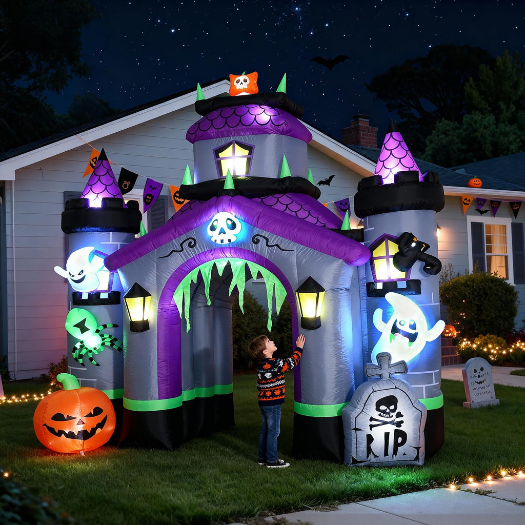 Giant 12.5 FT Halloween Inflatables Archway Outdoor Decorations R9957