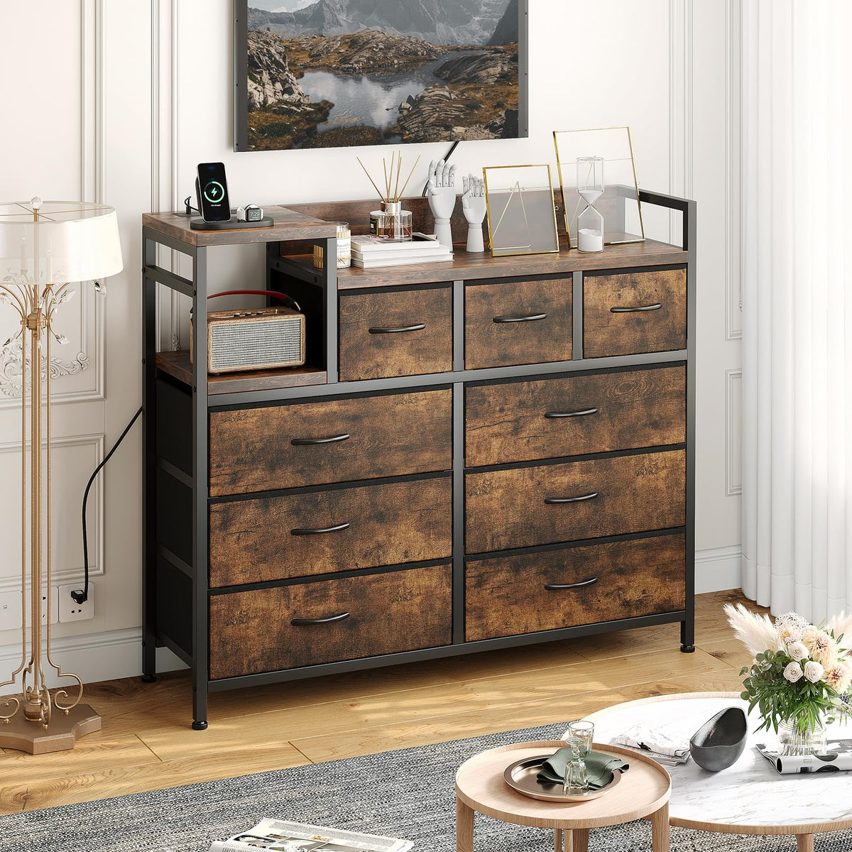 Vintage 9 Drawer TV Stand X303177