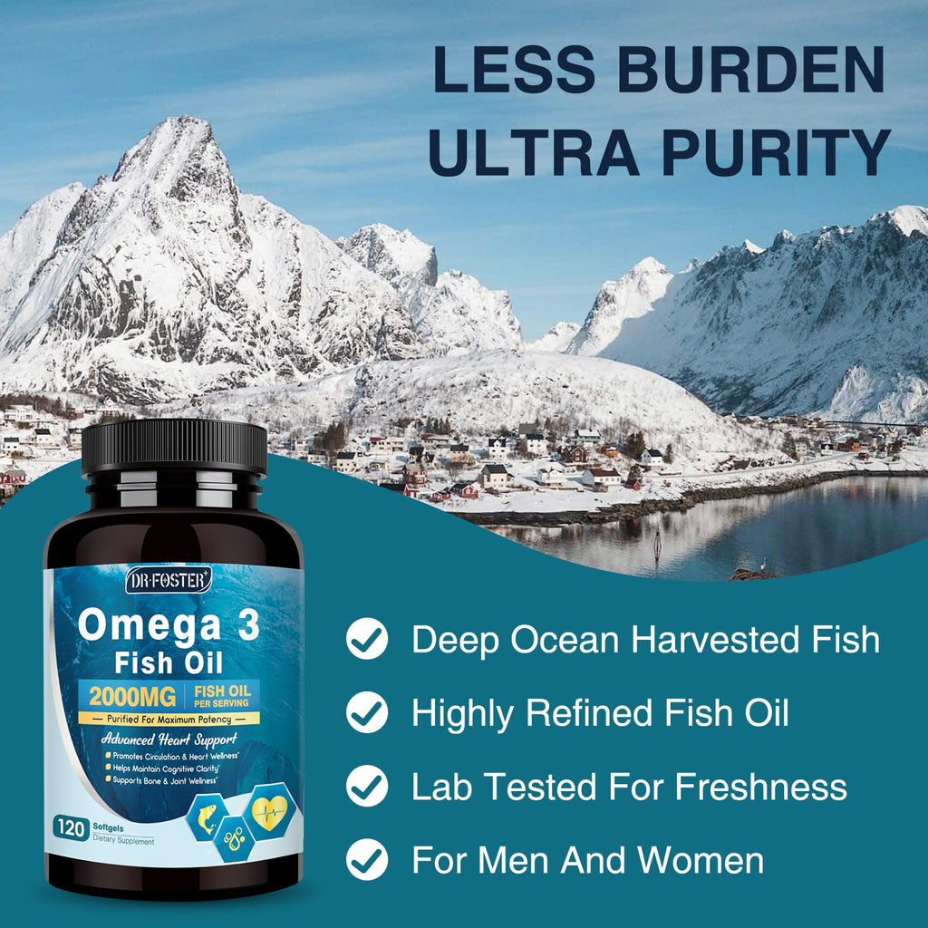 Omega-3 Fish Oil 2000mg 120 Softgels D3657