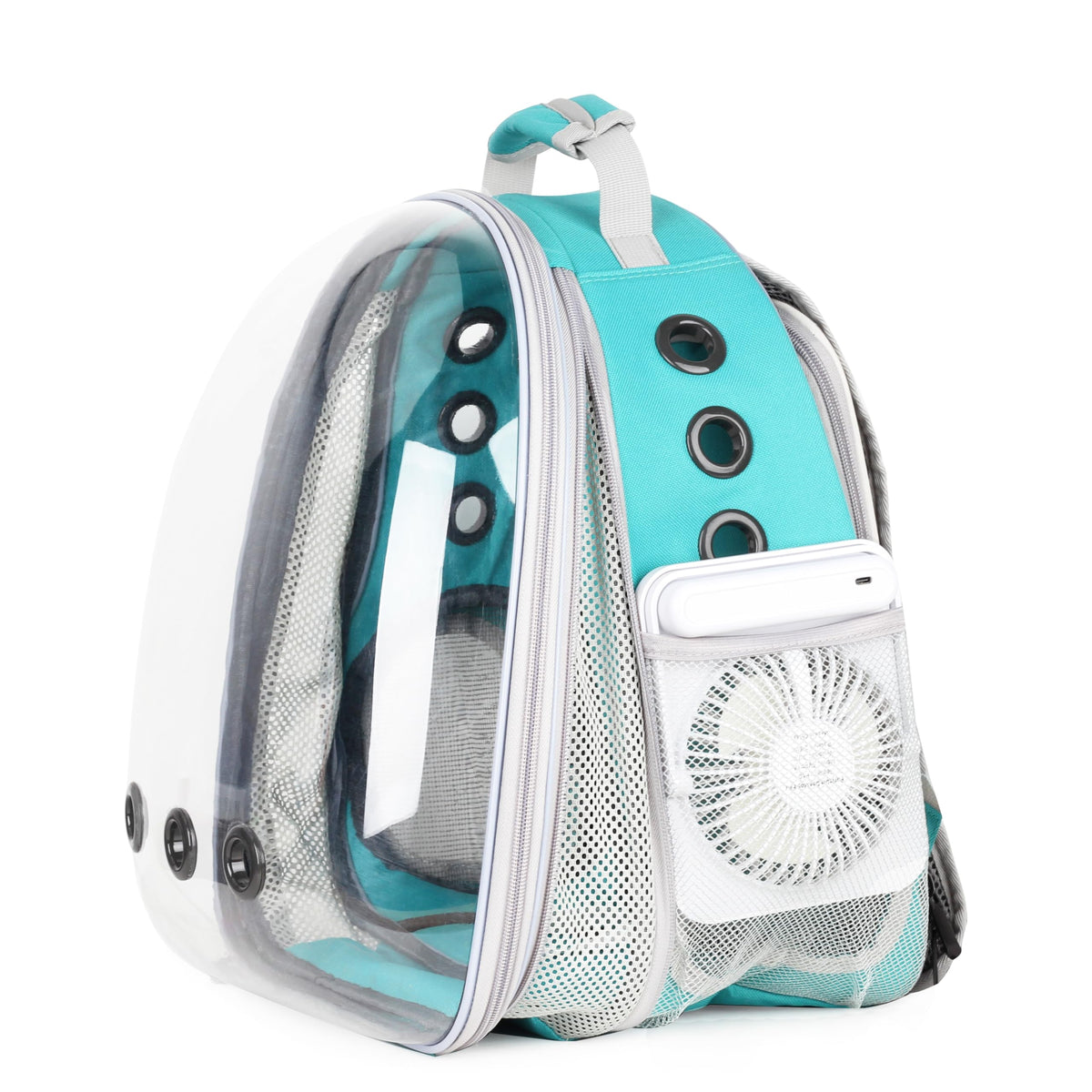 Expandable Cat Backpack with Mini Fan O850285