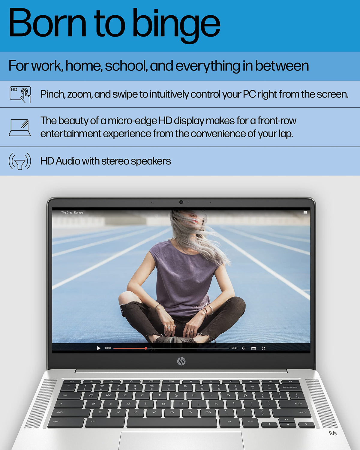 14" Chromebook, Intel Celeron N4120, 4 GB RAM, 64 GB SSD, Chrome OS I29747