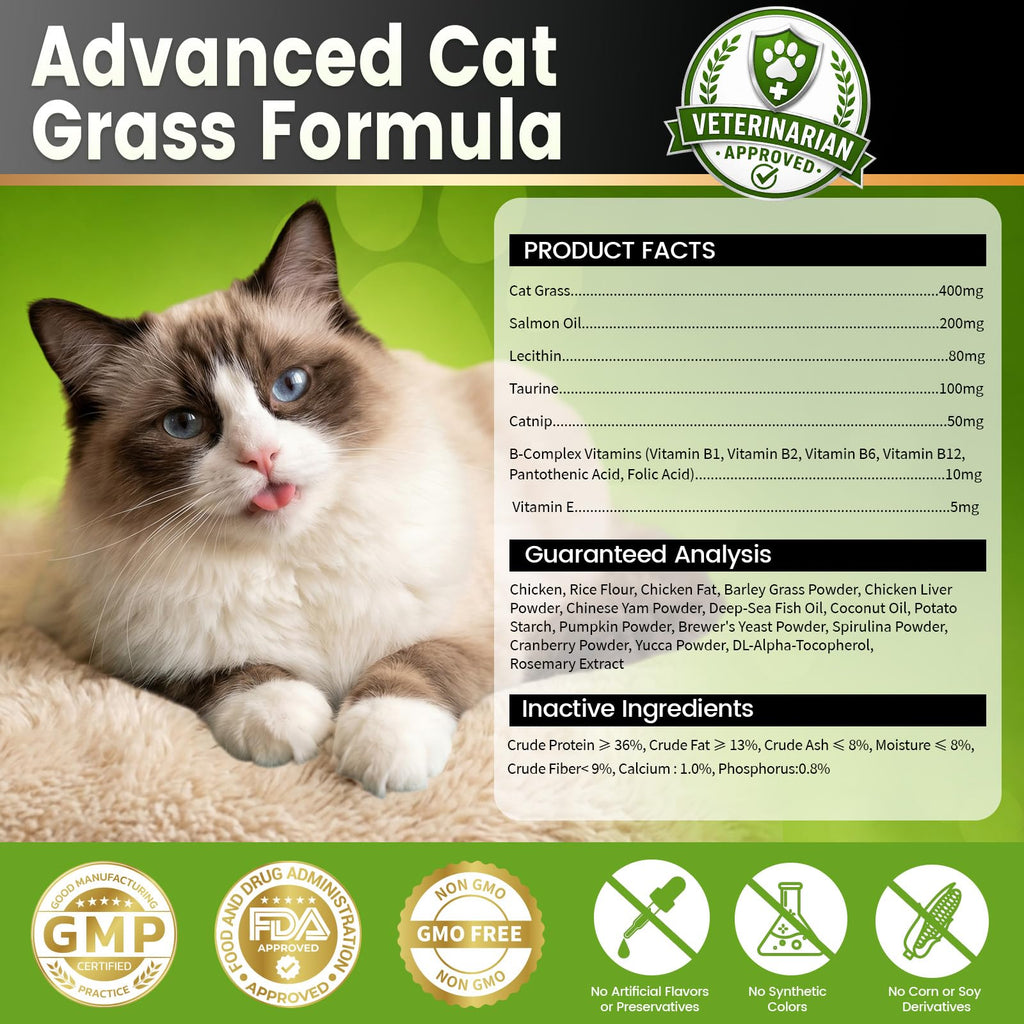 Cat Grass Treats Hairball Treatment for Cats I3173