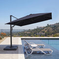 10' x 13' Navy Blue Patio Umbrella with Base F61361