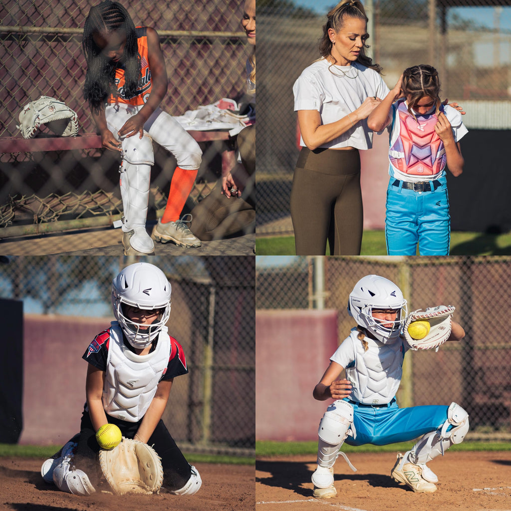 Youth Softball Catcher's Set with Helmet, Leg Guards & Chest Protector L160
