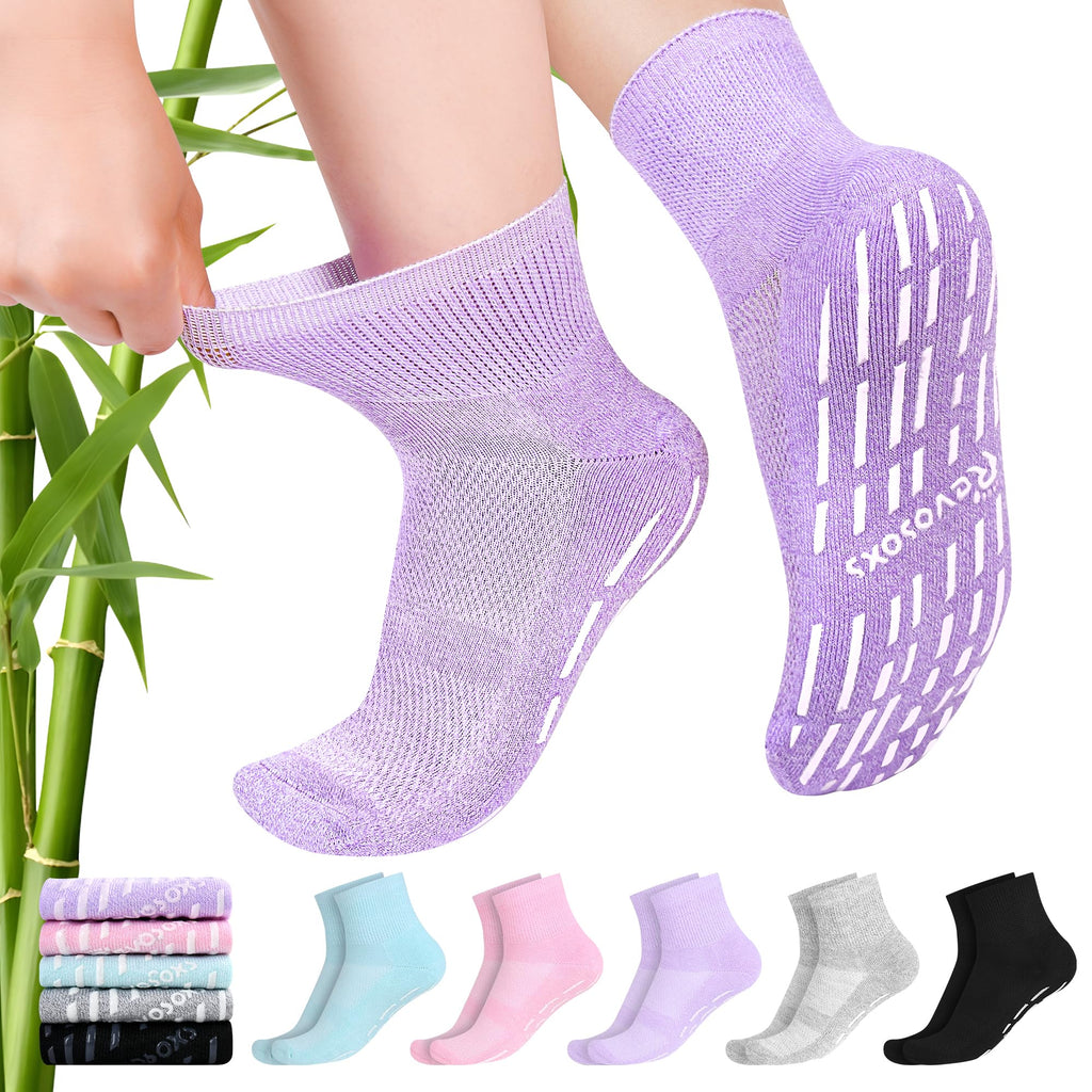 Non Slip Seamless Diabetic Ankle Socks 5 Pairs H97982