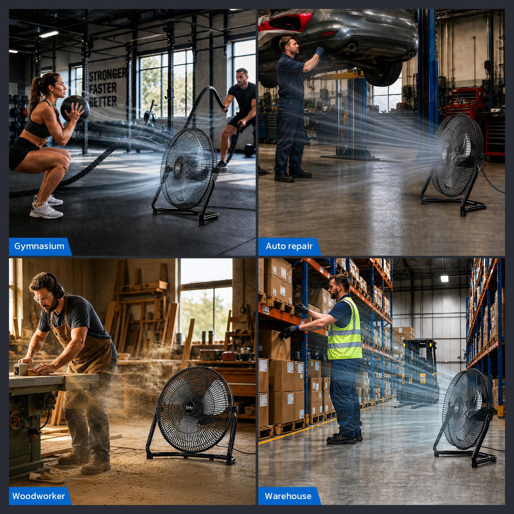 20 Inch 3-Speed High Velocity Metal Industrial Floor Fan P7388